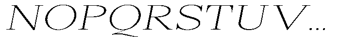 Shequan Soft Shequan Thin Expanded Italic Font UPPERCASE