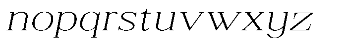 Shequan Soft Shequan Thin Expanded Italic Font LOWERCASE
