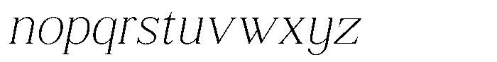 Shequan Soft Shequan Thin Italic Font LOWERCASE