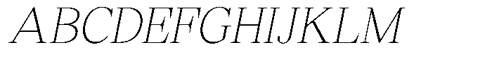 Shequan Soft Shequan Thin Semi Condensed Italic Font UPPERCASE