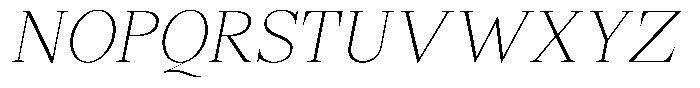 Shequan Soft Shequan Thin Semi Condensed Italic Font UPPERCASE