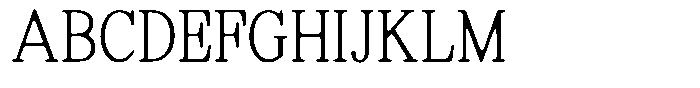 Shequan Soft Thin Condensed Font UPPERCASE