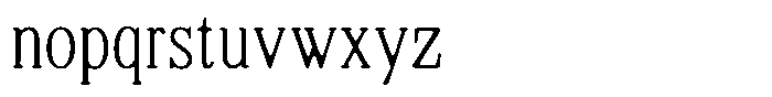 Shequan Soft Thin Condensed Font LOWERCASE
