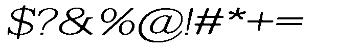 Shequan Soft Thin Exp Italic Font OTHER CHARS