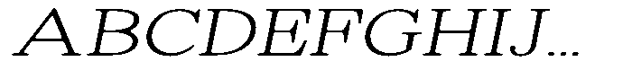 Shequan Soft Thin Exp Italic Font UPPERCASE