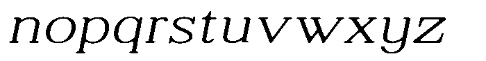 Shequan Soft Thin Exp Italic Font LOWERCASE