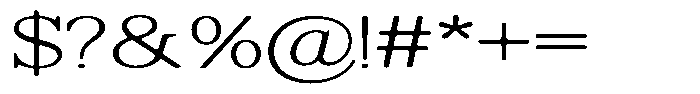 Shequan Soft Thin Expanded Font OTHER CHARS