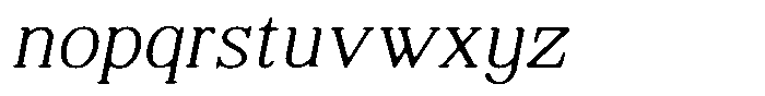 Shequan Soft Thin Italic Font LOWERCASE