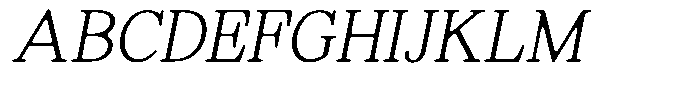 Shequan Soft Thin Sem Condensed Italic Font UPPERCASE