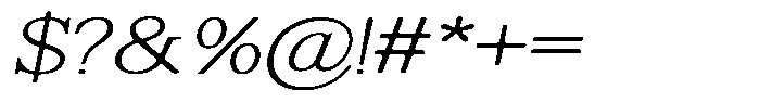 Shequan Soft Thin Sem Exp Italic Font OTHER CHARS