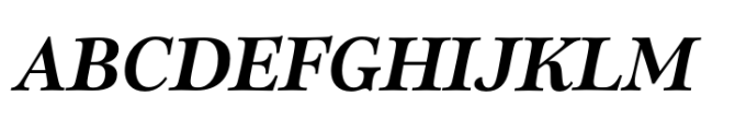 Sherborne Bold Italic Text Font UPPERCASE
