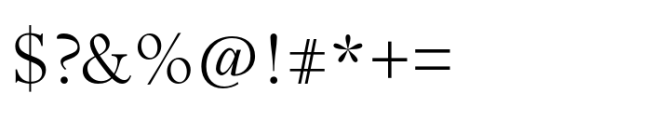 Sherborne Light Headline Font OTHER CHARS