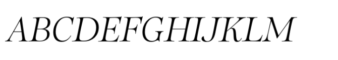 Sherborne Light Italic Display Font UPPERCASE