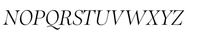 Sherborne Light Italic Display Font UPPERCASE