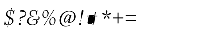 Sherborne Light Italic Headline Font OTHER CHARS