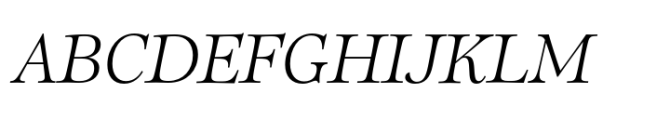Sherborne Light Italic Headline Font UPPERCASE