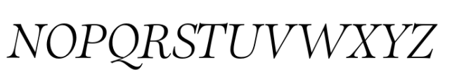 Sherborne Light Italic Headline Font UPPERCASE