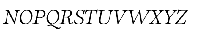 Sherborne Light Italic Text Font UPPERCASE