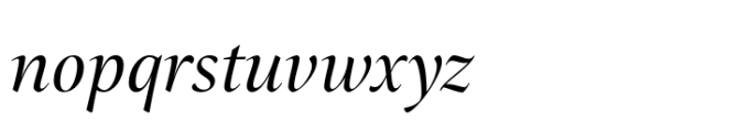 Sherborne Medium Italic Display Font LOWERCASE