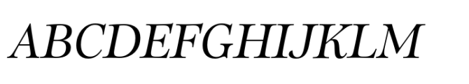 Sherborne Medium Italic Headline Font UPPERCASE