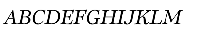 Sherborne Medium Italic Text Font UPPERCASE