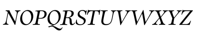 Sherborne Medium Italic Text Font UPPERCASE