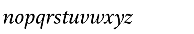 Sherborne Medium Italic Text Font LOWERCASE