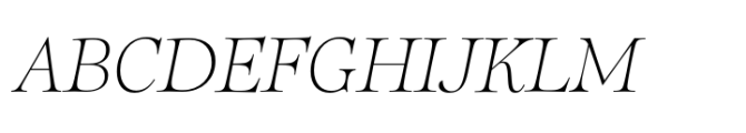 Sherborne Thin Italic Display Font UPPERCASE