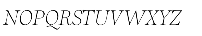 Sherborne Thin Italic Display Font UPPERCASE