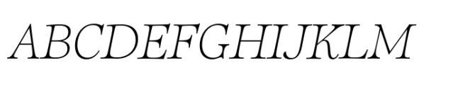 Sherborne Thin Italic Headline Font UPPERCASE