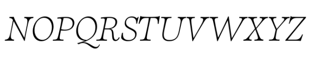 Sherborne Thin Italic Text Font UPPERCASE