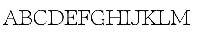 Sherborne Thin Text Font UPPERCASE