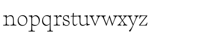 Sherborne Thin Text Font LOWERCASE