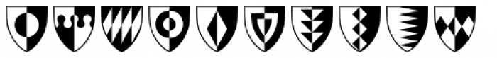 Shield Ornaments Font LOWERCASE