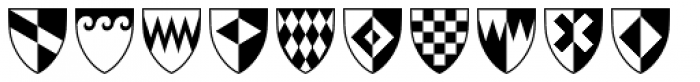 Shield Ornaments Font LOWERCASE