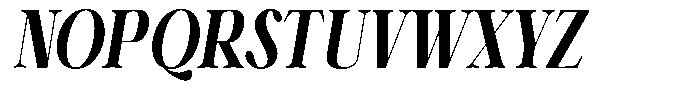 Shiffont Serif Black Condensed Italic Font UPPERCASE