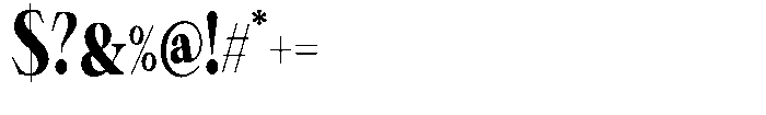 Shiffont Serif Black Condensed Font OTHER CHARS