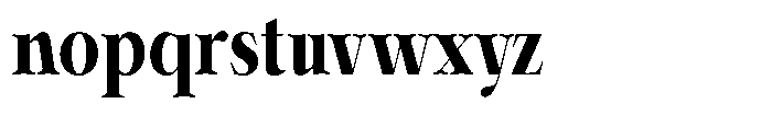 Shiffont Serif Black Condensed Font LOWERCASE