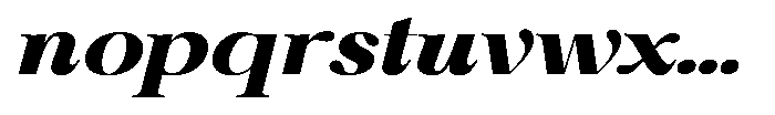Shiffont Serif Black Expanded Italic Font LOWERCASE