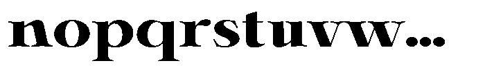 Shiffont Serif Black Expanded Font LOWERCASE