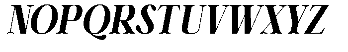 Shiffont Serif Black Semi Condensed Italic Font UPPERCASE