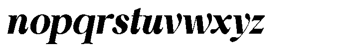 Shiffont Serif Black Semi Condensed Italic Font LOWERCASE