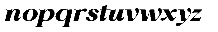 Shiffont Serif Black Semi Expanded Italic Font LOWERCASE
