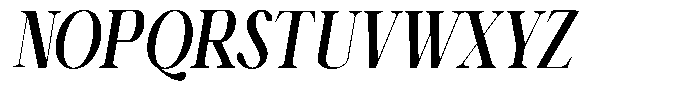 Shiffont Serif Bold Condensed Italic Font UPPERCASE