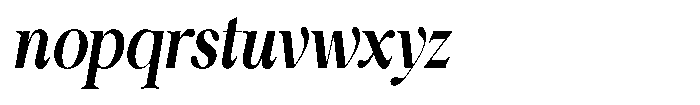 Shiffont Serif Bold Condensed Italic Font LOWERCASE