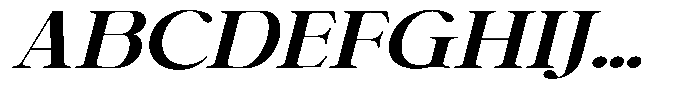 Shiffont Serif Bold Expanded Italic Font UPPERCASE