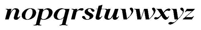 Shiffont Serif Bold Expanded Italic Font LOWERCASE