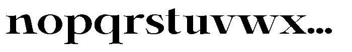Shiffont Serif Bold Expanded Font LOWERCASE