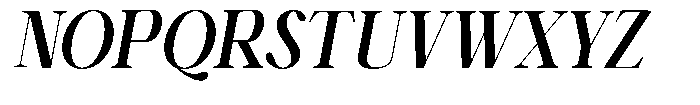 Shiffont Serif Bold Semi Condensed Italic Font UPPERCASE