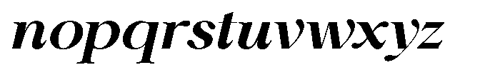 Shiffont Serif Bold Semi Expanded Italic Font LOWERCASE